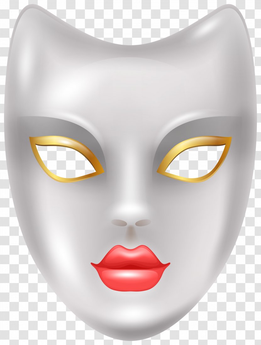 Mask Carnival Clip Art - Mouth - Face White Image Transparent PNG