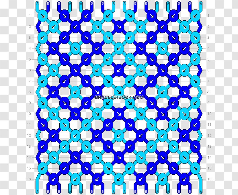 Friendship Bracelet Charm Pattern - Cobalt Blue - Diamond Transparent PNG
