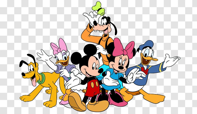 Mickey Mouse Minnie Donald Duck Goofy Pluto - Fun Daisy Cliparts Transparent PNG