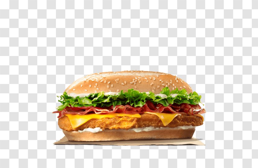 Whopper Chicken Sandwich Bacon, Egg And Cheese TenderCrisp - Hamburger - Bacon Transparent PNG
