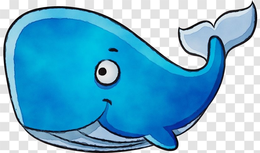 Blue Clip Art Marine Mammal Fish Whale - Cetacea Transparent PNG