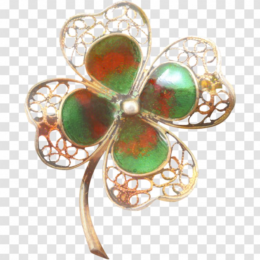 Green Leaf Background - Jewellery - Metal Clover Transparent PNG