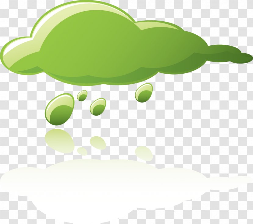 Nimbus Cloud Euclidean Vector Rain - Product - Green Clouds Transparent PNG