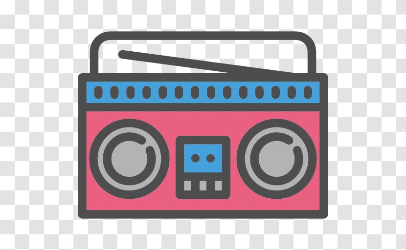 Radio Compact Cassette Icon - Frame - Cartoon Transparent PNG