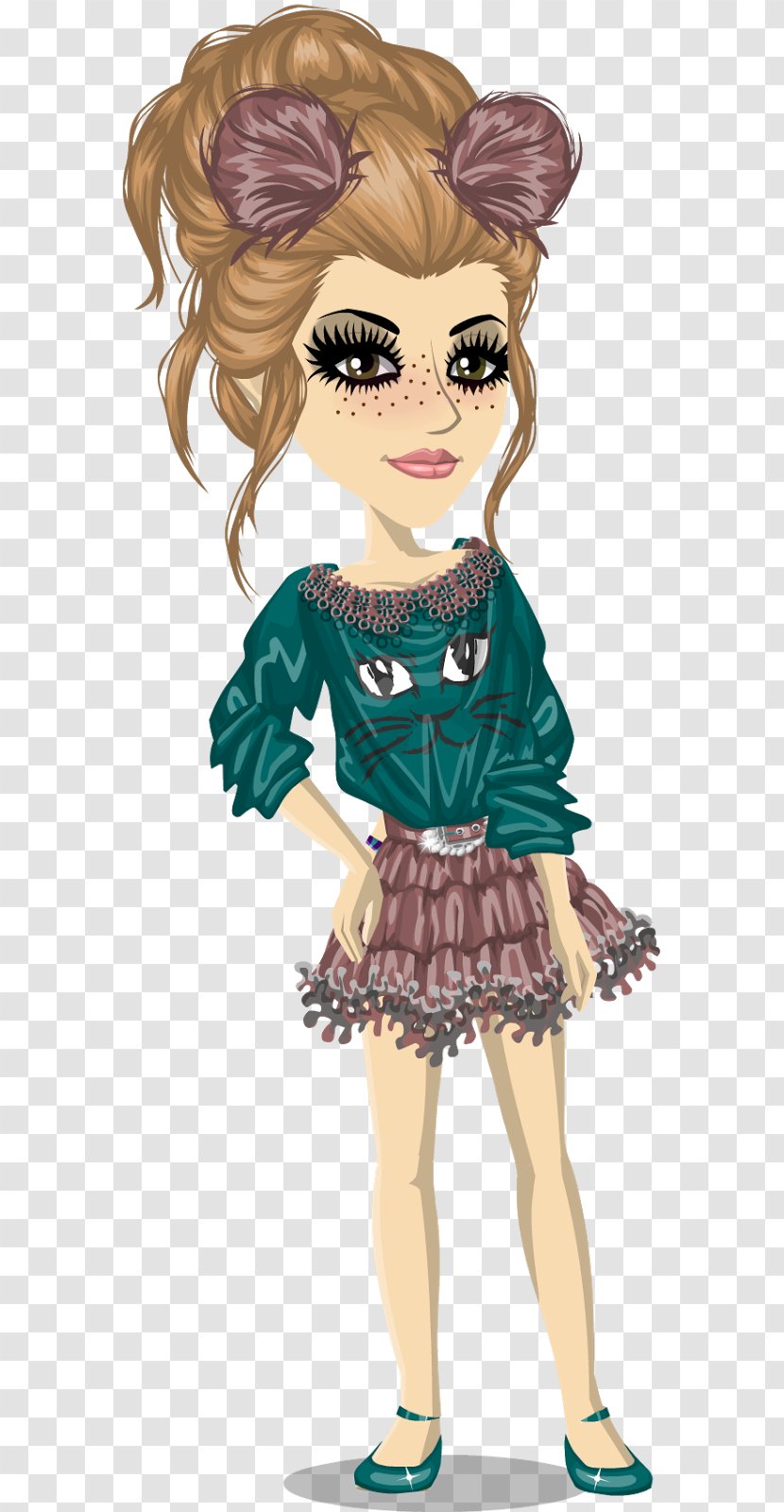 MovieStarPlanet Shinto Shrine Cartoon Brown Hair - Heart - Buty Transparent PNG