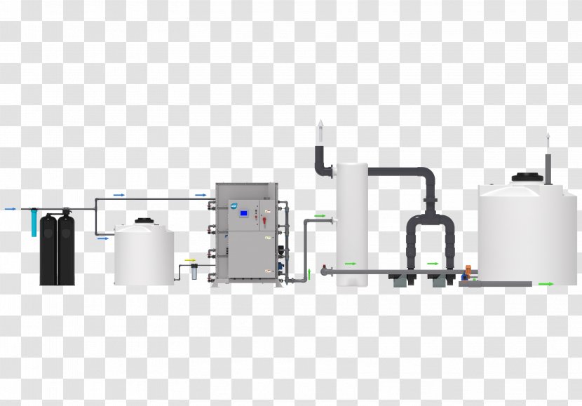 Process Flow Diagram Chlorine Dioxide Mixed Oxidant Biocide - Cooling Tower Transparent PNG