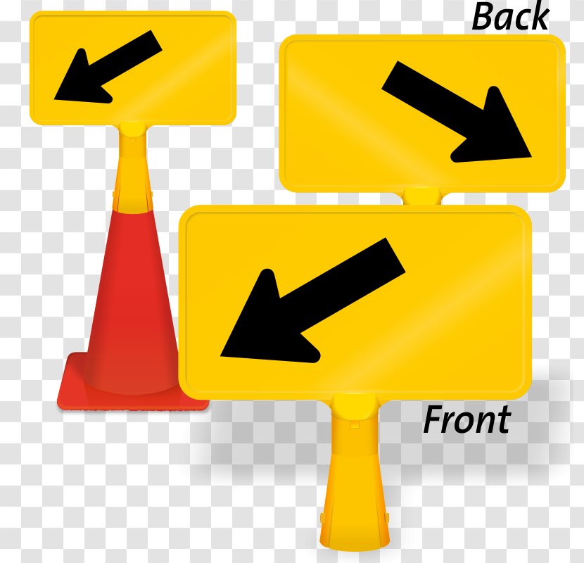 Traffic Sign Arrow Direction, Position, Or Indication Manual On Uniform Control Devices - Triangle Transparent PNG