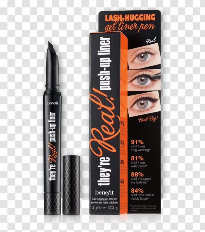Eye Liner Benefit They're Real Push Up Black Mini Cosmetics Real! Lengthening Mascara - Primer Transparent PNG