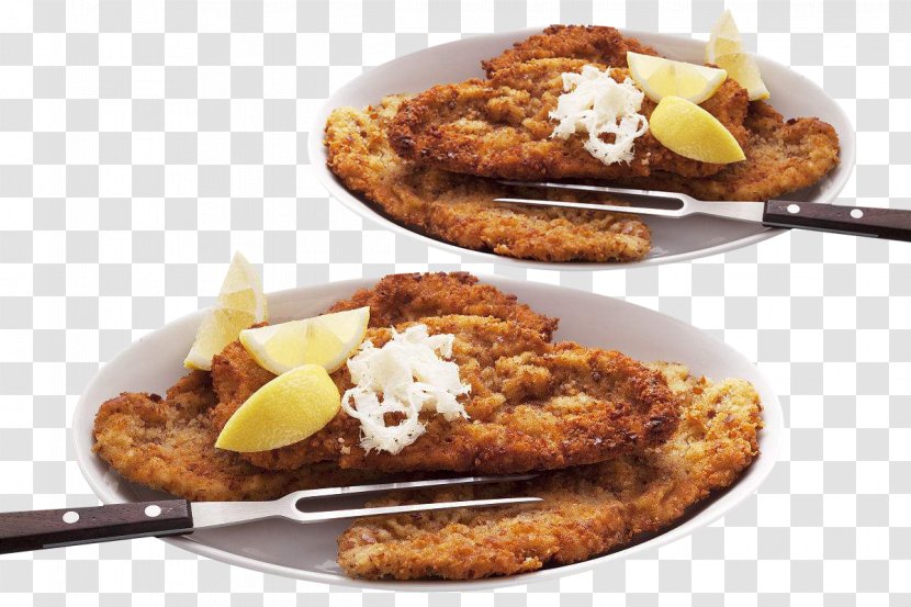 Tonkatsu Schnitzel Pork Steak Deep Frying - Recipe - Lemon Fried Chop Two Copies Transparent PNG