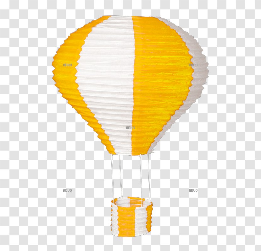 Hot Air Ballooning Paper Lantern Yellow - Tinsel - Balloon Transparent PNG