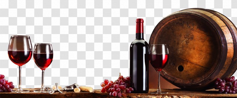 Red Wine Distilled Beverage Glass - Barrel - Products Transparent PNG