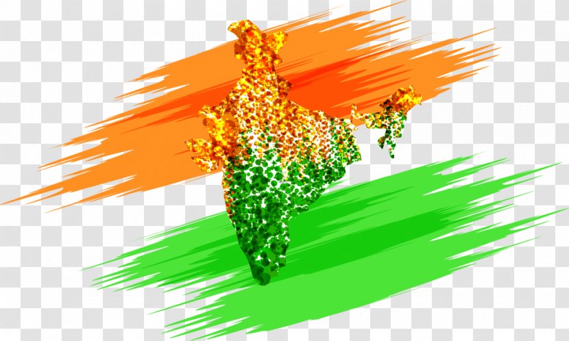 India Map - Flag Of - Vector And Strokes Transparent PNG