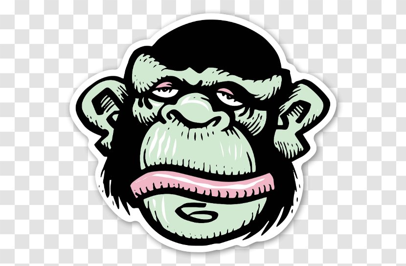 Sticker Label The Evil Monkey Clip Art - Adhesive - Decals Transparent PNG