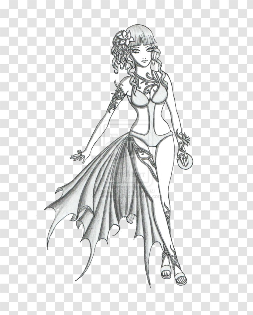 Fairy Homo Sapiens Line Art Sketch - Inker - Sakura Creative Transparent PNG