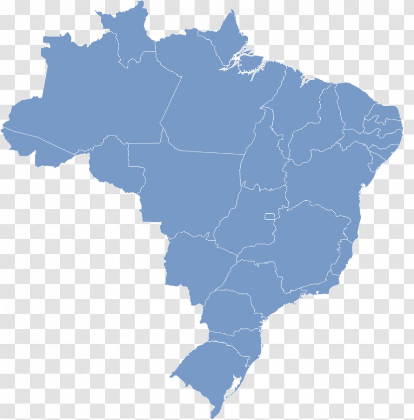 Regions Of Brazil Map Stock Photography - Country - Brasil Transparent PNG