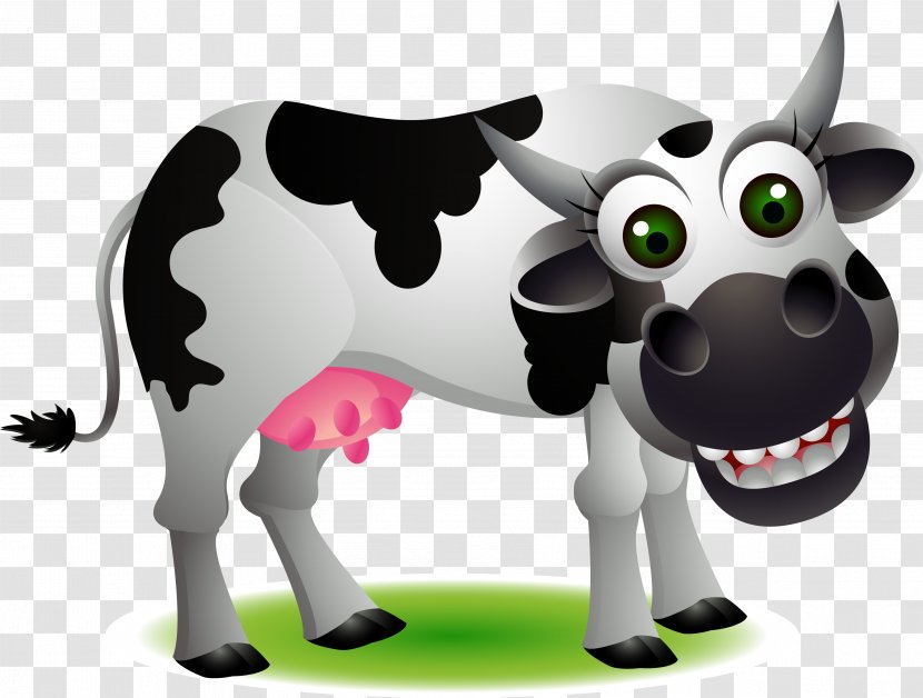 Holstein Friesian Cattle Jersey Drawing Illustration - Like Mammal - Creative Cow Cartoon Transparent PNG