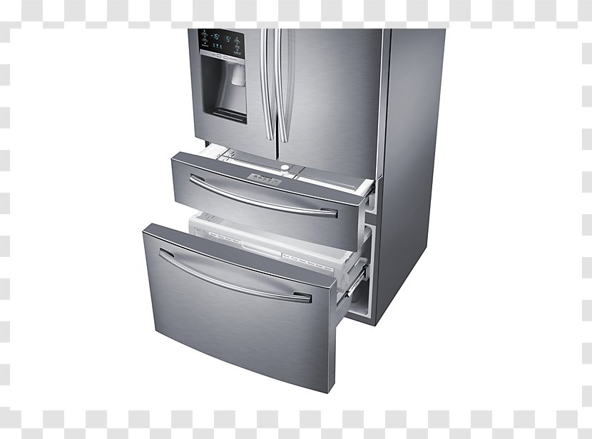 Refrigerator Samsung Electronics Stainless Steel Ice Makers - Machine - Freezer Transparent PNG