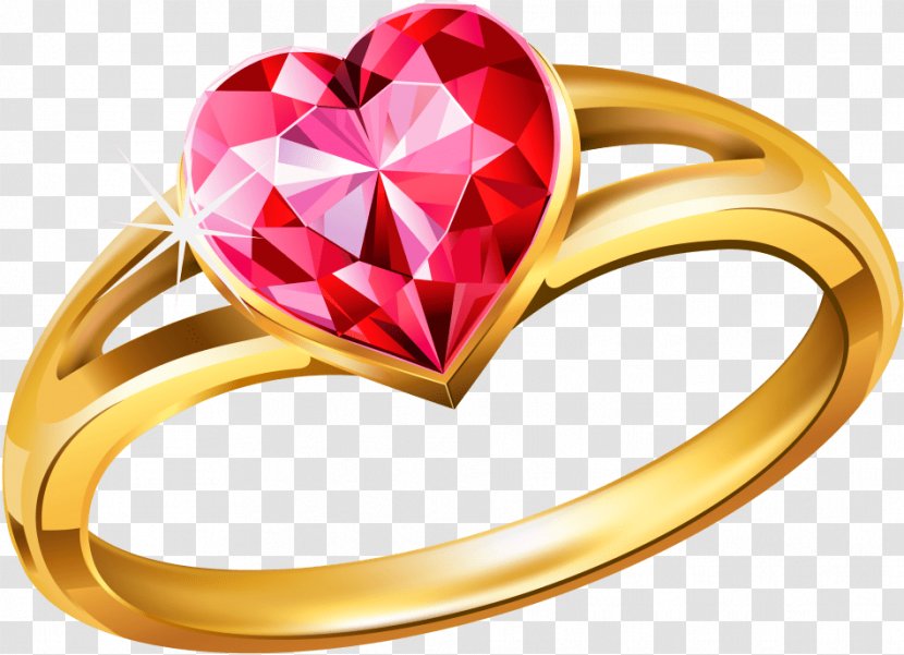 Engagement Heart - Ruby - Metal Magenta Transparent PNG