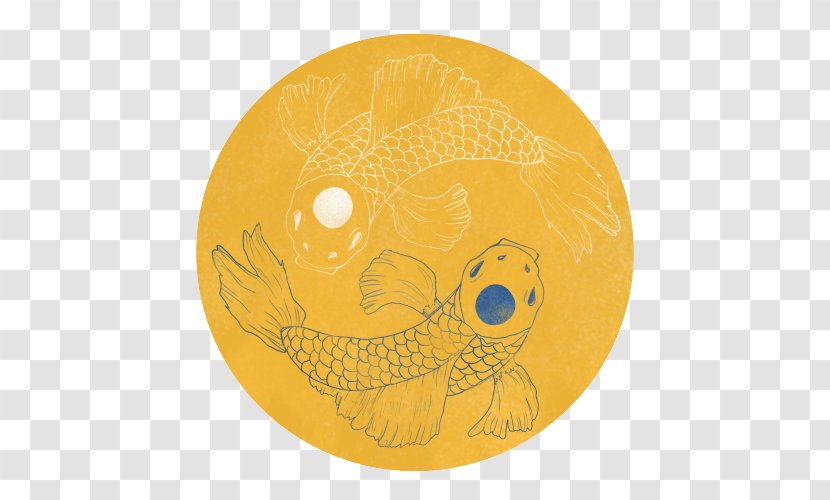 Circle Organism Animal Font - Koi Fish Yin And Yang Transparent PNG