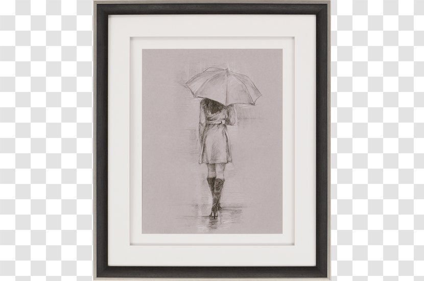 Painting Picture Frames United States Rainy Day Sketch Декор - Black And White Transparent PNG