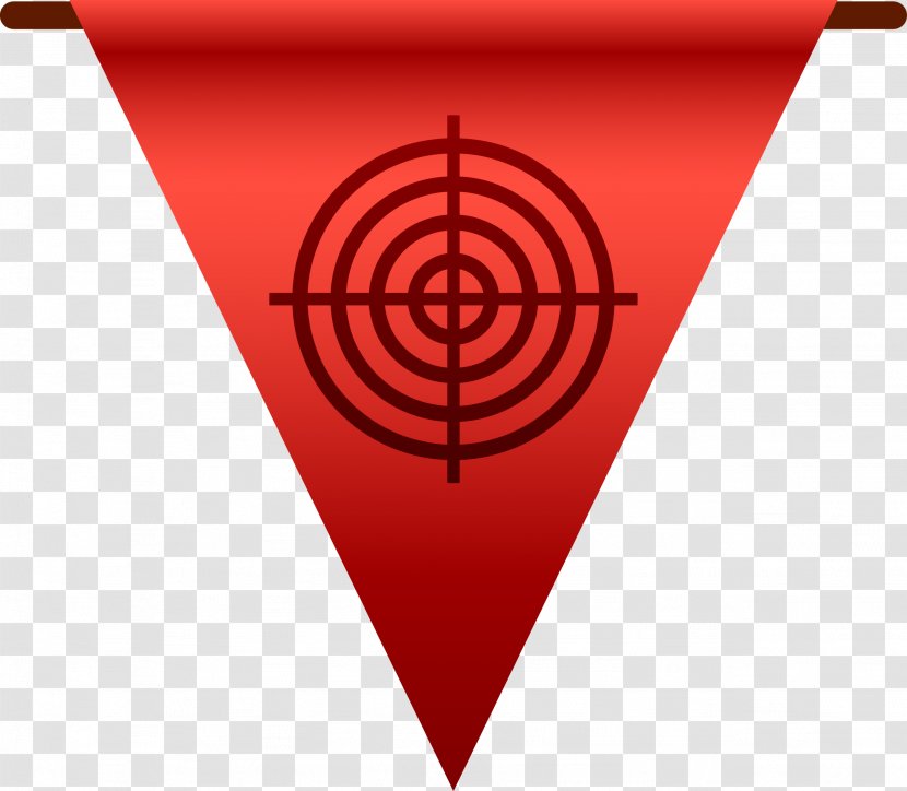 Reticle Sniper Telescopic Sight Firearm - Red - Vector Flag Transparent PNG