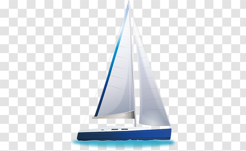Sailboat Icon - Cat Ketch - Sail File Transparent PNG