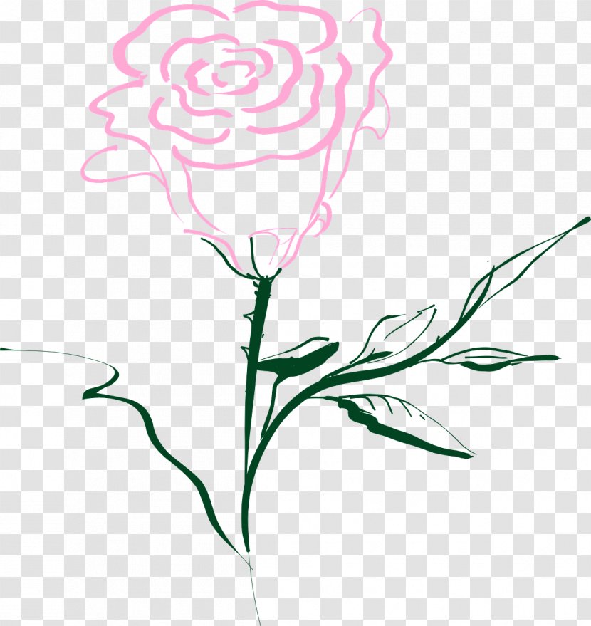 Rose Drawing Clip Art - Artwork - Flower Transparent PNG