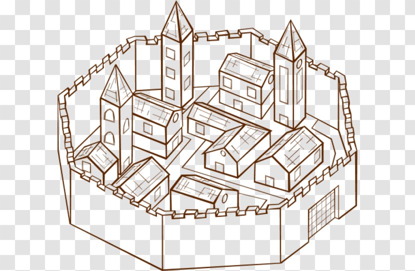 Defensive Wall City Map Clip Art - Skyline - Surrounded Cliparts Transparent PNG
