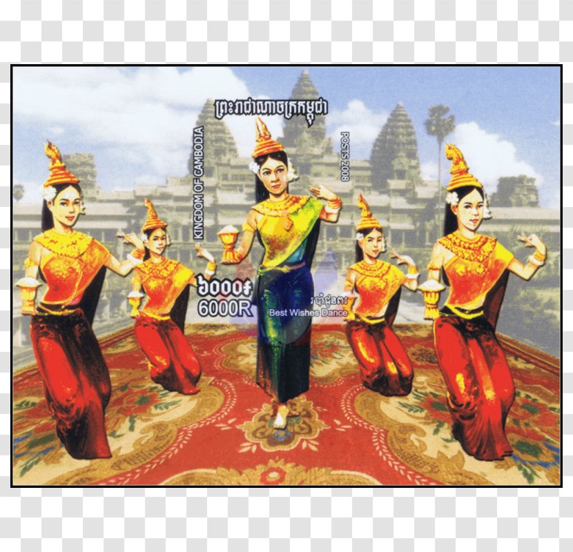 Dance In Cambodia Painting Recreation - Miniature Sheet - Classical Transparent PNG