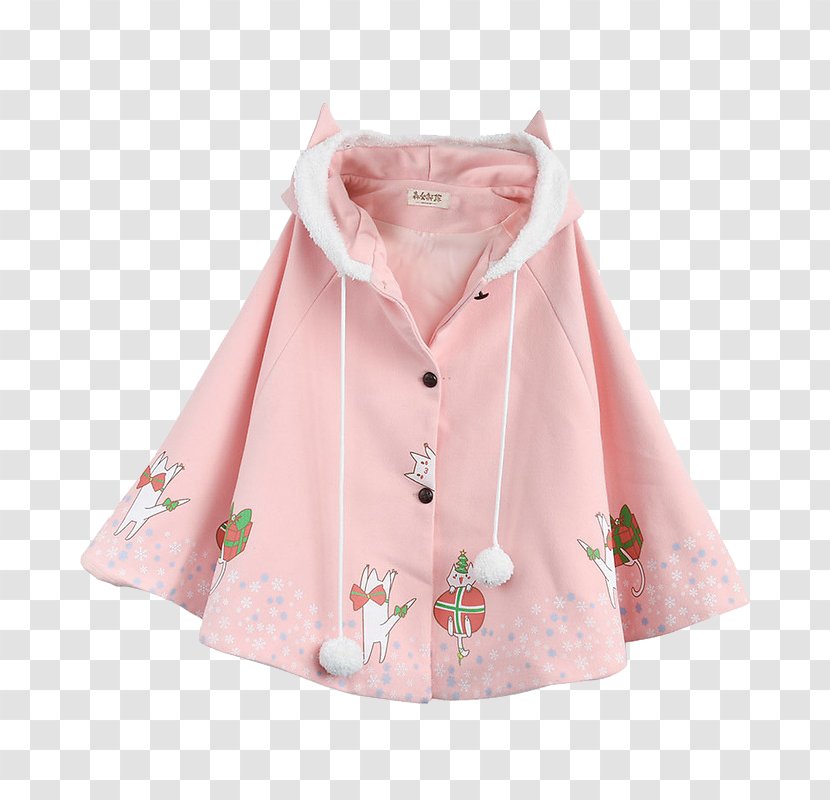 Long-sleeved T-shirt Jacket - Coat - Sweet Pink Transparent PNG