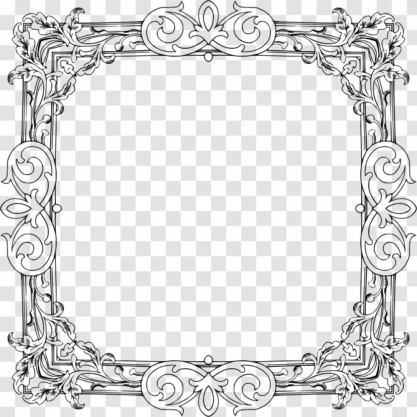 Picture Frames Clip Art - Serveware - Floral Frame Transparent PNG