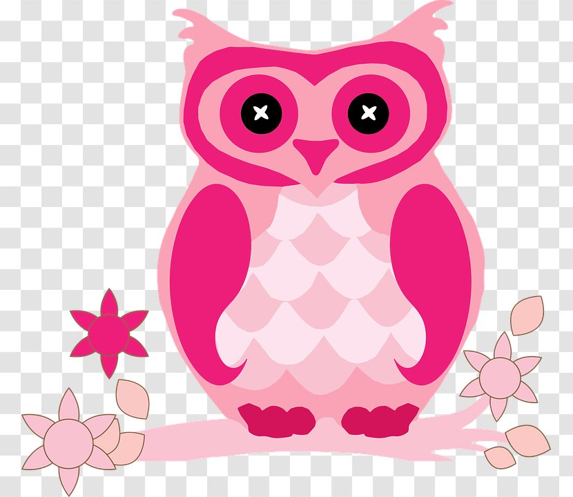 Owl Free Clip Art - Mug - Pink Transparent PNG