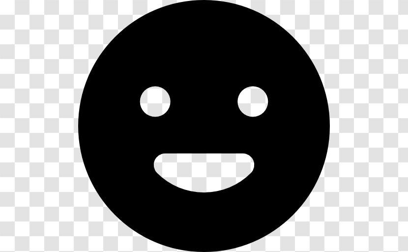 Smiley Mouth Face Emoticon - Black And White - People Smile Transparent PNG