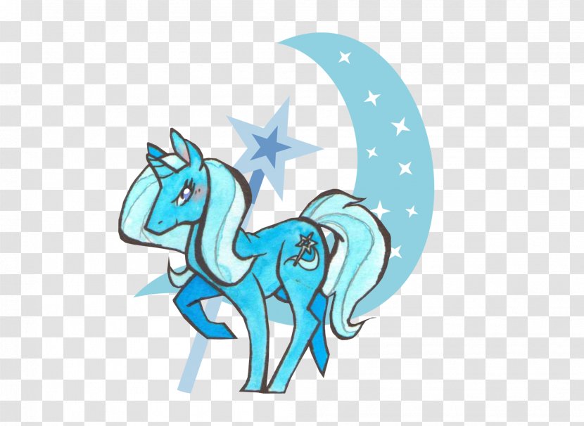 Pony Horse Cartoon Turquoise - Mammal Transparent PNG