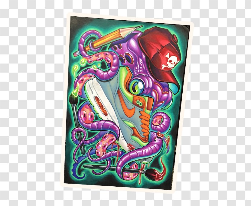 Octopus Visual Arts - Art - Skateboard Tattoo Transparent PNG