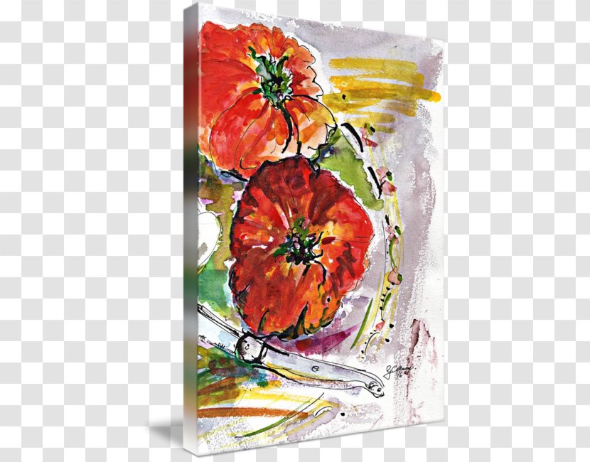 Floral Design Watercolor Painting Still Life Photography Acrylic Paint - Artwork - Tomato Transparent PNG