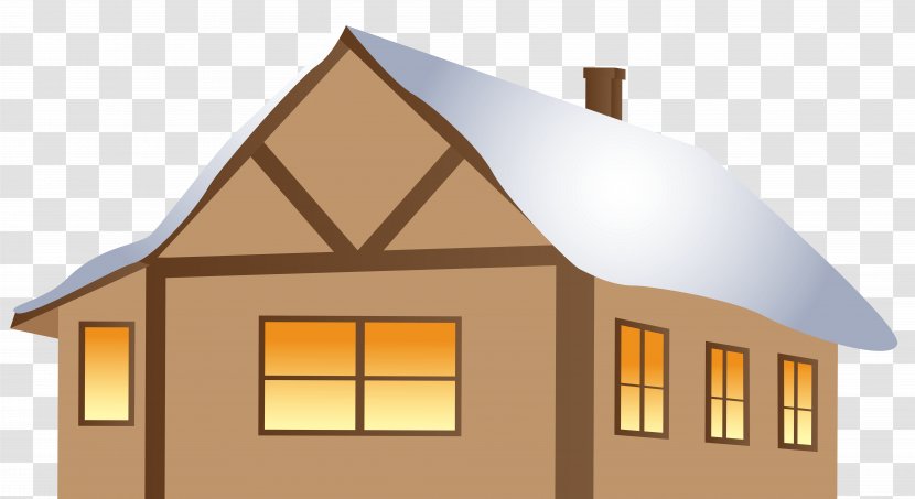 House Clip Art - Building - Winter Brown Clipart Image Transparent PNG
