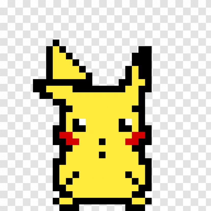 Minecraft Pikachu Pixel Art Drawing - Yellow - Symbol Transparent PNG