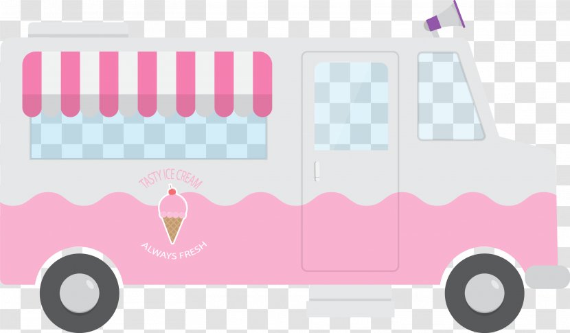 Ice Cream Van Euclidean Vector - Truck Transparent PNG