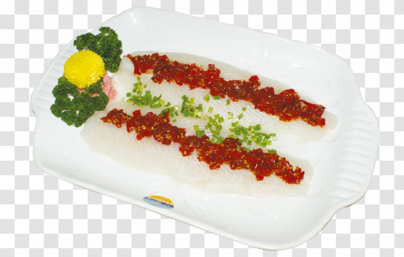 Fish Dish Menu Computer File - Carpaccio - Qin Pepper Steamed Gold Plate Transparent PNG