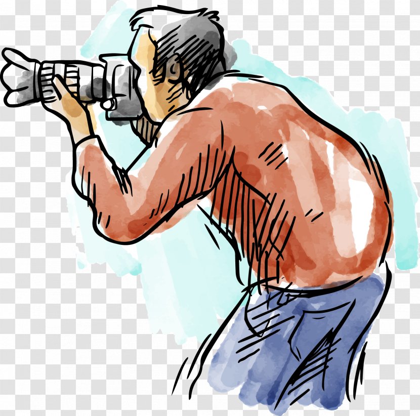 Photographer Photography Watercolor Painting Drawing - Heart - Photographers Element Transparent PNG