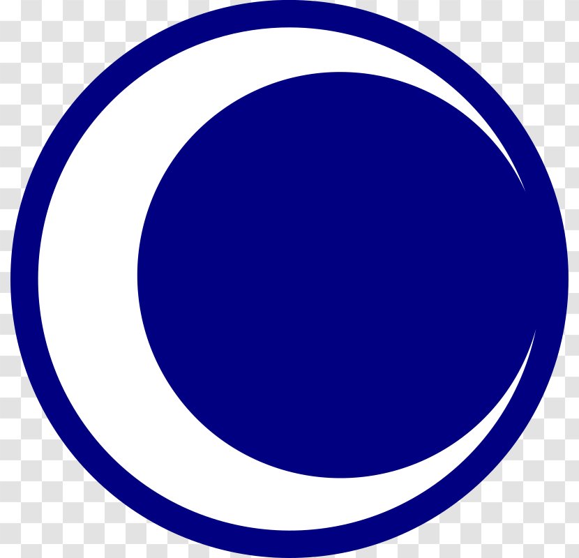 Circle Cobalt Blue Oval Point Clip Art - Moon Clipart Transparent PNG