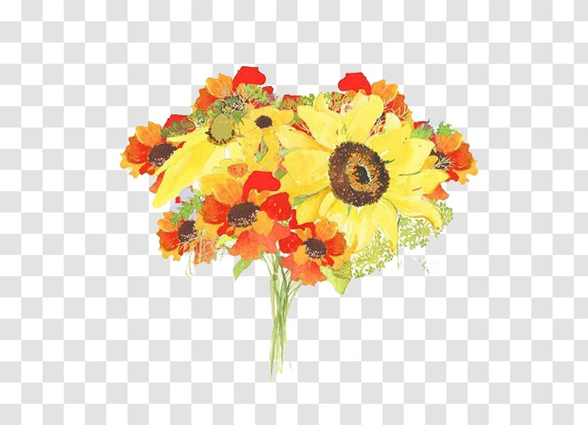 Flower Watercolor Painting - Lossless Compression - A Bouquet Of Flowers To Pull Material Free Transparent PNG