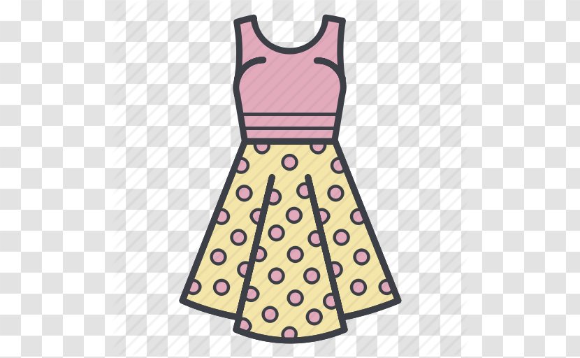 Polka Dot Dress Skirt Clothing - Day - Cartoon Transparent PNG