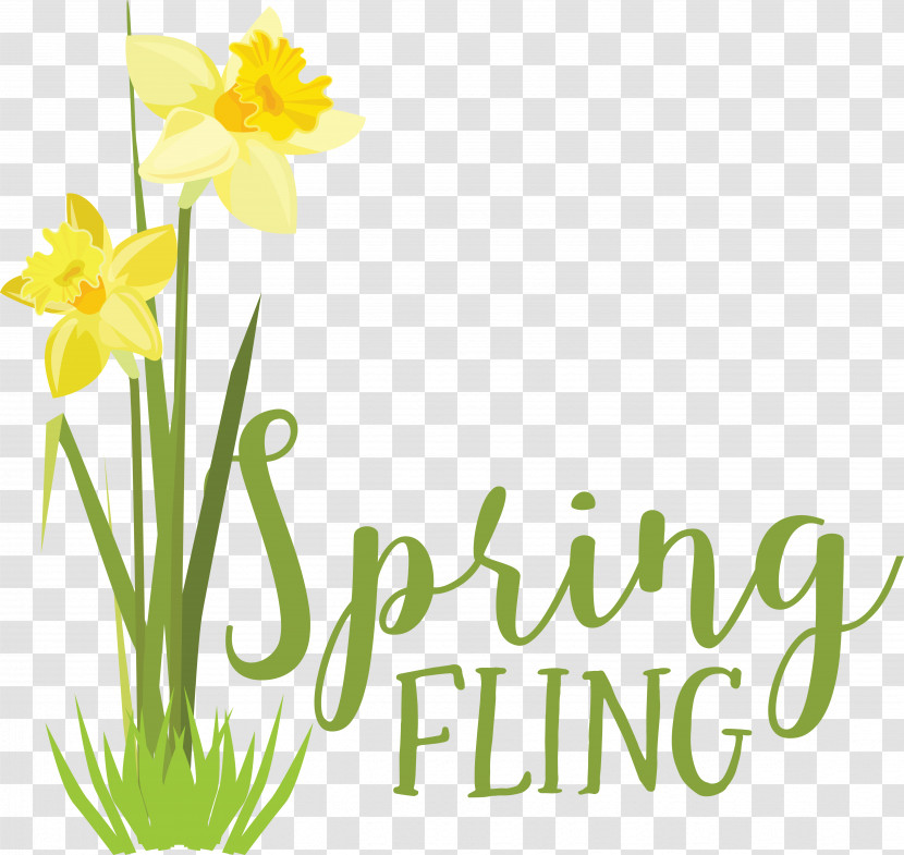 Plant Stem Daffodil Font Yellow Happiness Transparent PNG