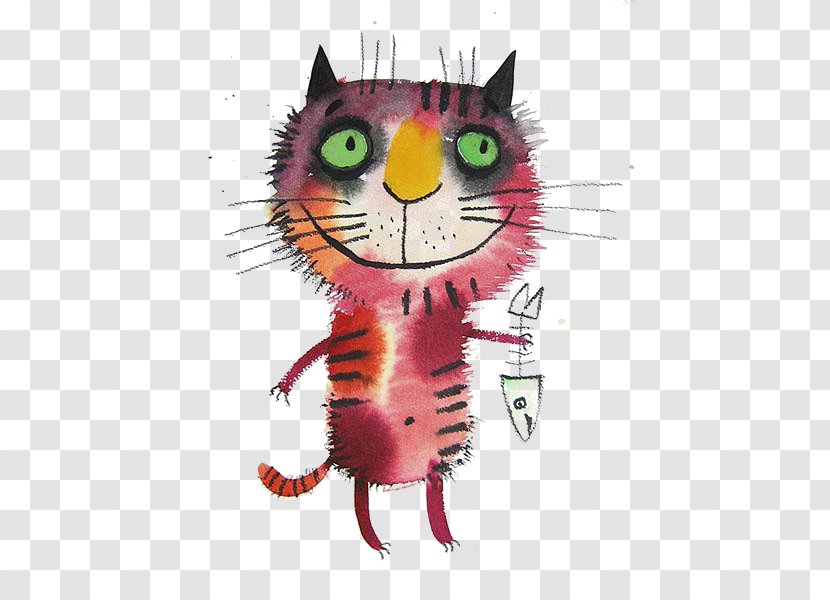 Cat Drawing Illustrator Art Illustration - Flower - Cartoon Illustrations Transparent PNG