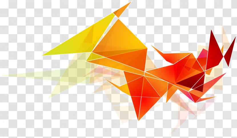 Triangle Geometry - Orange Geometric Pattern Transparent PNG