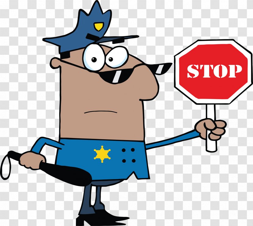 Stop Sign Clip Art - Artwork - Policeman Transparent PNG