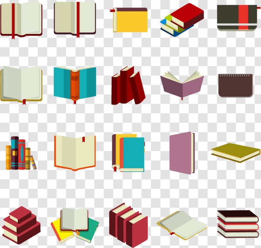 Book Clip Art - Text - Vector Collection Of Books Transparent PNG