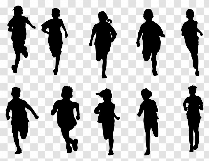 Silhouette Clip Art Vector Graphics Illustration - Royaltyfree - Person Clipart Running Transparent PNG